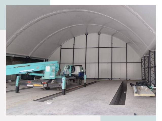 Внутреннее оснащение ангаров в Химках