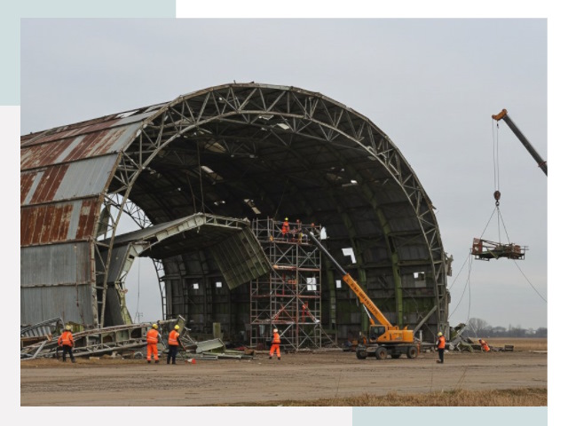Демонтаж ангаров в Химках